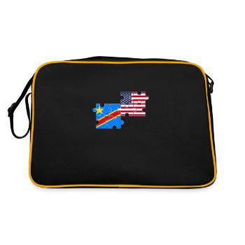 RD Congo USA Flag Américano-Congolais - Sac Retro - noir/or - Dos
