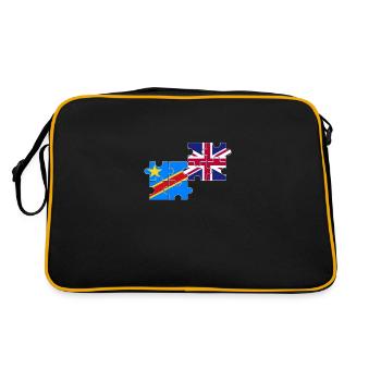 RD Congo Drapeau du Royaume-Uni Britanniques Congolais - Sac Retro - noir/or - Dos