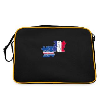 Cape Verde France Flag French Cape Verde - Retro Bag - black/gold - Back