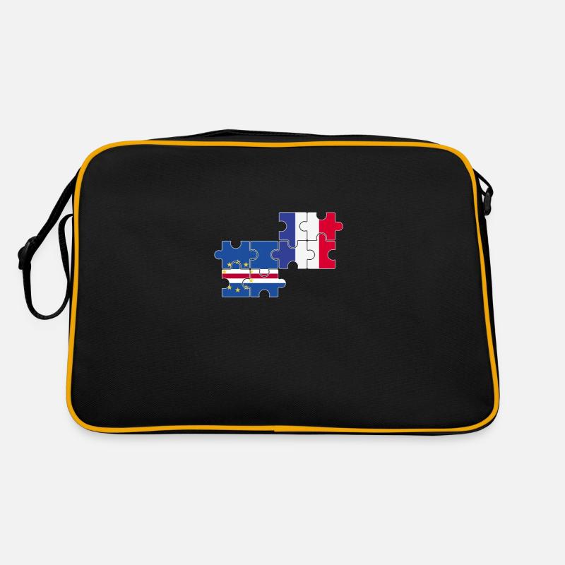 Cap-Vert France Drapeau Cap-Vert français - Sac Retro - noir/or