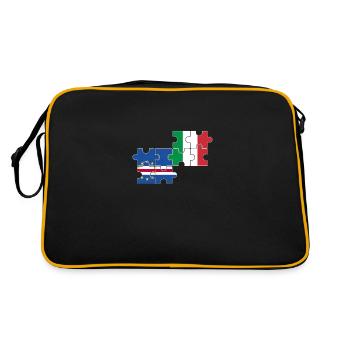 Cape Verde Italy Flag Italian Cape Verde - Retro Bag - black/gold - Back