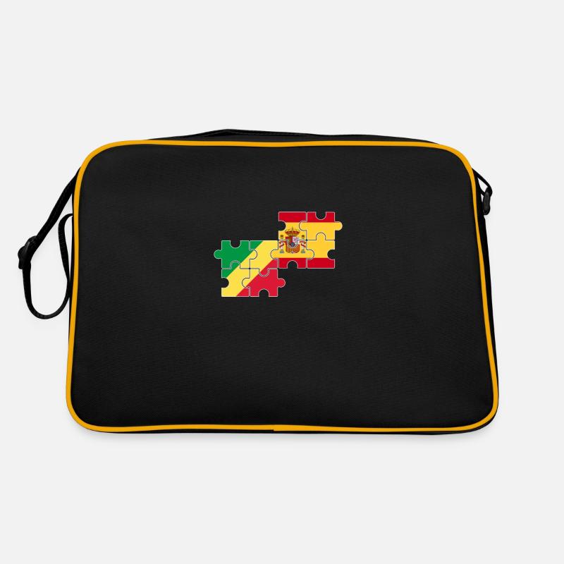 Republik Kongo Spanien Flagge Spanisch Kongolese Retro Tasche