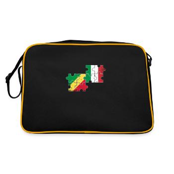 République du Congo Italie Drapeau d’époque Congole - Sac Retro - noir/or - Dos
