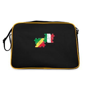 République du Congo Italie Drapeau italien Congola - Sac Retro - noir/or - Dos
