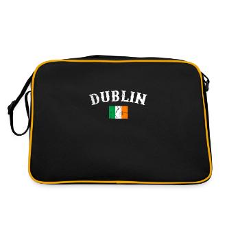 Dublin Vintage Irlande Drapeau irlandais Irlandais - Sac Retro - noir/or - Dos