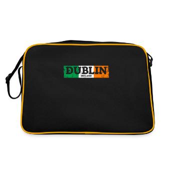 Dublin Vintage Irlande Drapeau irlandais Irlandais - Sac Retro - noir/or - Dos