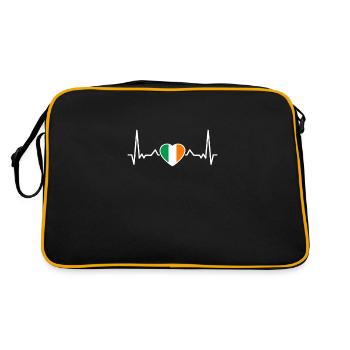 Irlande Heartbeat Drapeau irlandais Irlandais - Sac Retro - noir/or - Dos