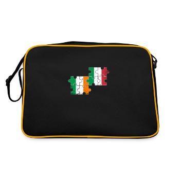 Irlande Italie Vintage Flag Italien Irlandais - Sac Retro - noir/or - Dos