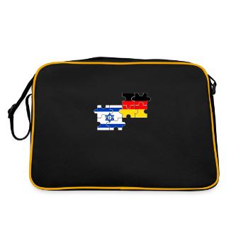 Israël Allemagne Drapeau Allemand Israélien - Sac Retro - noir/or - Dos