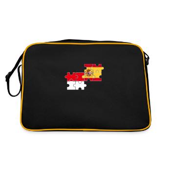 Indonésie Espagne Drapeau Espagnol Indonésien - Sac Retro - noir/or - Dos