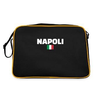 Naples Italie Drapeau italien Italien - Sac Retro - noir/or - Dos