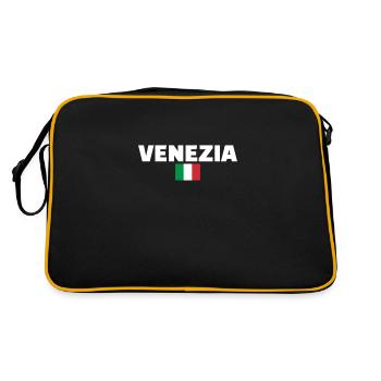Vénétie Italie Drapeau italien Italien - Sac Retro - noir/or - Dos