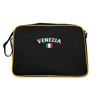 Vénétie Italie Drapeau italien Italien - Sac Retro - noir/or - Dos