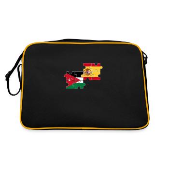 Jordanie Espagne Drapeau Espagnol Jordanien - Sac Retro - noir/or - Dos