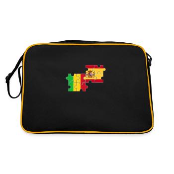 Mali Espagne Drapeau Espagnol Malien - Sac Retro - noir/or - Dos