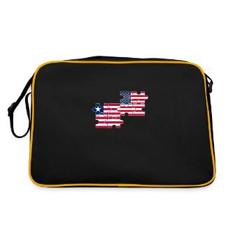 Liberia USA Flag Libériens américains - Sac Retro - noir/or - Dos