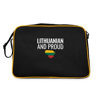 Lituanien et fier drapeau lituanien vintage - Sac Retro - noir/or - Dos