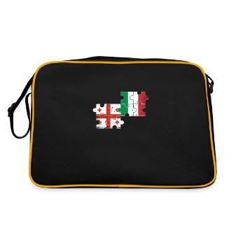 Géorgie Italie Vintage Flag Géorgien - Sac Retro - noir/or - Dos