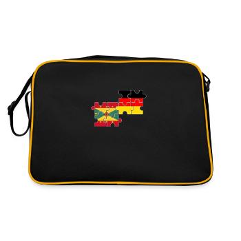 Grenade Allemagne Drapeau Grenades allemands - Sac Retro - noir/or - Dos