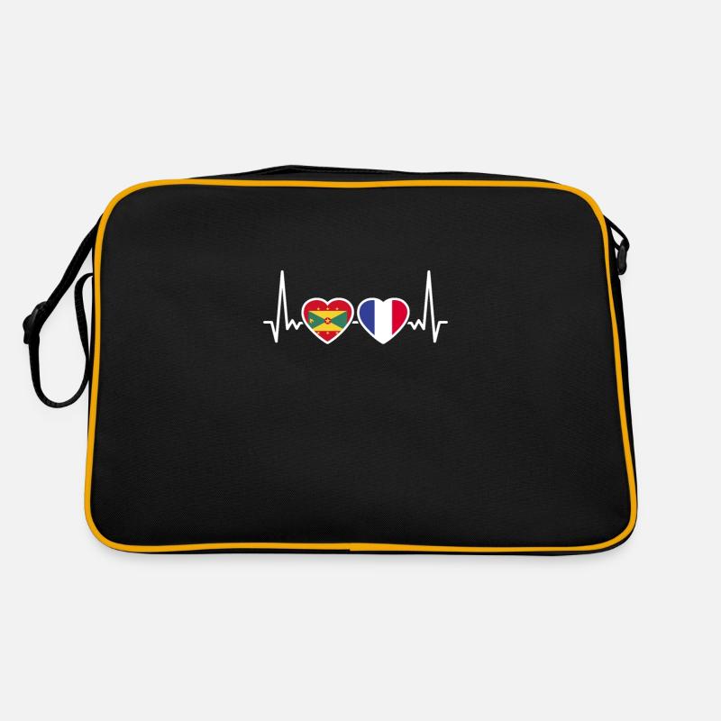 Grenade Grenade Grenade Heartbeat Flag Sac Retro