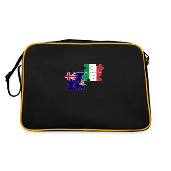 Îles Caïmans Italie Drapeau italien - Sac Retro - noir/or - Dos