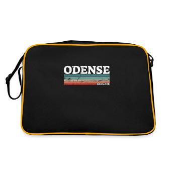 Odense Danemark Vintage Danois Rétro Dane - Sac Retro - noir/or - Dos