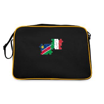 Namibia Italy Flag Italian Namibians - Retro Bag - black/gold - Back