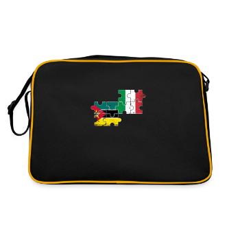 Mozambique Italie Vintage Flag Mozambicain - Sac Retro - noir/or - Dos