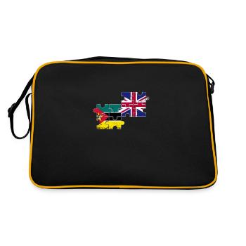 Mozambique Royaume-Uni Vintage Flag Mozambicain britannique - Sac Retro - noir/or - Dos