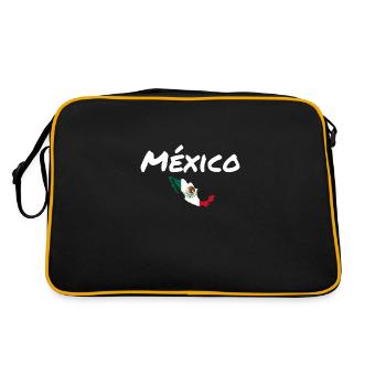 Mexique Carte Mexique Drapeau mexicain Mexicains - Sac Retro - noir/or - Dos