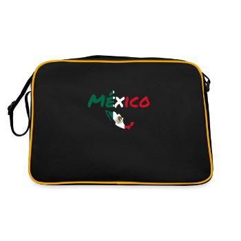 Mexique Carte Mexique Drapeau mexicain Mexicains - Sac Retro - noir/or - Dos
