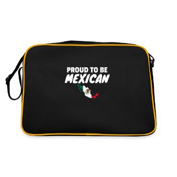 Fier d’être mexicain Drapeau de la carte mexicaine - Sac Retro - noir/or - Dos