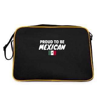 Proud To Be Mexican Mexico Mexican Flag - Retro Bag - black/gold - Back