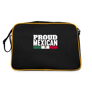 Fier mexicain Mexique Drapeau mexicain Mexicains - Sac Retro - noir/or - Dos