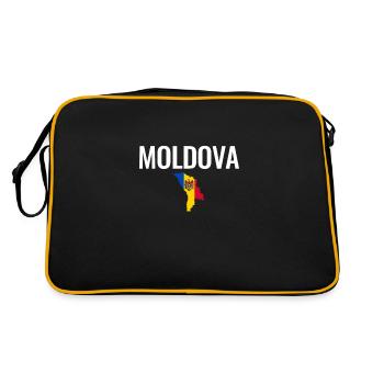 Moldova Map Moldovan flag Moldovan - Retro Bag - black/gold - Back