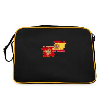 Montenegro Spain Flag Montenegrins - Retro Bag - black/gold - Back