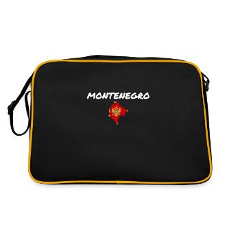 Montenegro Map Flag Montenegrins - Retro Bag - black/gold - Back