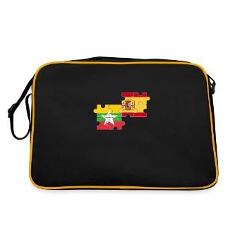 Myanmar Spain Flag Spanish Myanmare - Retro Bag - black/gold - Back