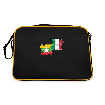 Myanmar Italy Vintage Flag Myanmare - Retro Bag - black/gold - Back