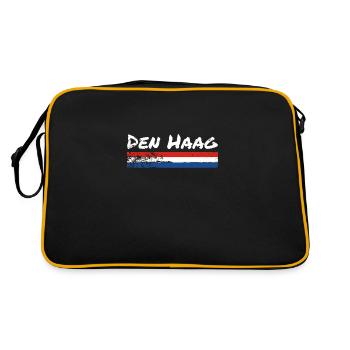 La Haye Pays-Bas Vintage Dutch Flag - Sac Retro - noir/or - Dos