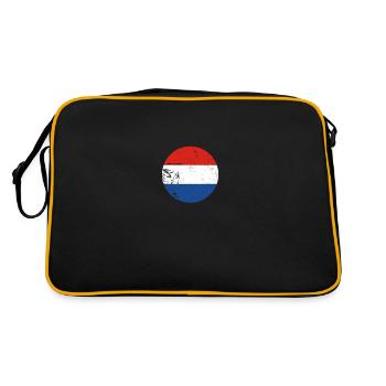Netherlands Vintage Dutch Flag - Retro Bag - black/gold - Back