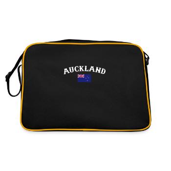 Auckland Nouvelle-Zélande Drapeau de la Nouvelle-Zélande - Sac Retro - noir/or - Dos