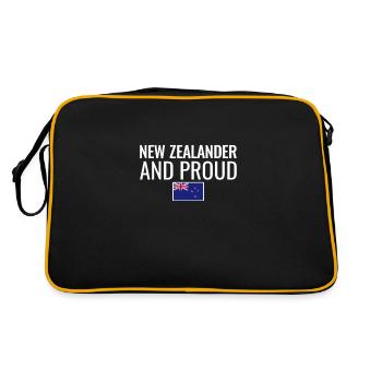 Drapeau néo-zélandais et fier Nouvelle-Zélande - Sac Retro - noir/or - Dos