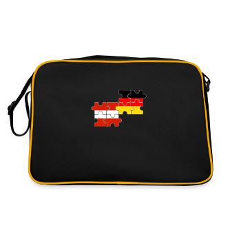 Autriche Allemagne Drapeau Autrichien - Sac Retro - noir/or - Dos