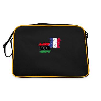 Libya France Vintage Flag Libyan - Retro Bag - black/gold - Back