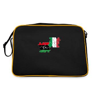 Libya Italy Vintage Flag Italian Libyan - Retro Bag - black/gold - Back