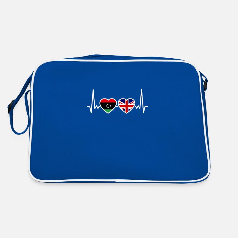 Libye Royaume-Uni Heartbeat Flag Britannique libyen Sac Retro