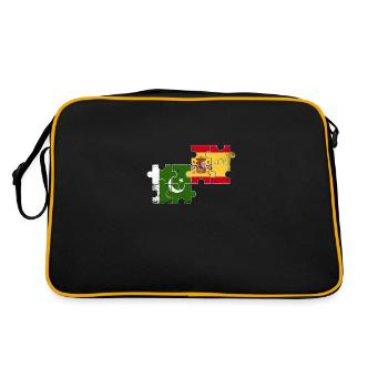 Pakistan Spain Vintage Flag Pakistani - Retro Bag - black/gold - Back