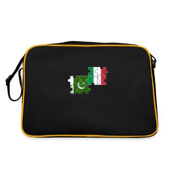 Pakistan Italy Vintage Flag Pakistani - Retro Bag - black/gold - Back
