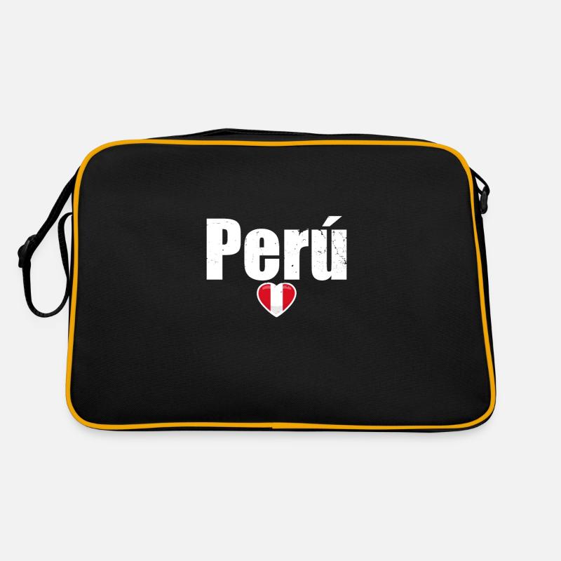 Perú Heart Vintage Peruvian Flag Peruvian Retro Bag